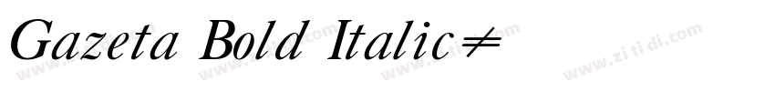Gazeta Bold Italic字体转换